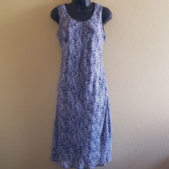 Karin Stevens Petites Floral Blue Dress - Picture 1 of 7